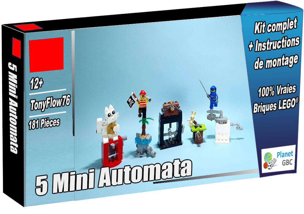 Acheter  cet automate LEGO en boite avec 100% de vraies briques LEGO | Five Mini Automata de TonyFlow76 | Planet GBC | Build a MOC
