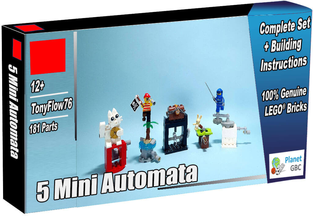 Buy this LEGO Automaton as a set with 100% genuine LEGO bricks | Five Mini Automata from TonyFlow76 | Planet GBC | Build a MOC