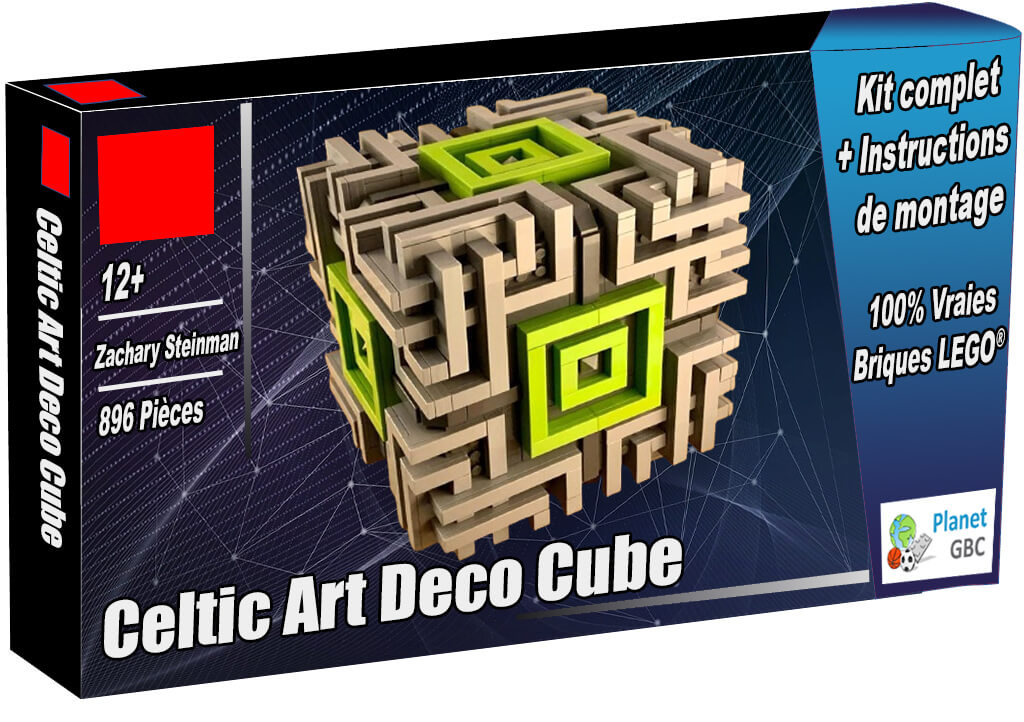 Acheter  ce MOC LEGO en boite avec 100% de vraies briques LEGO | Celtic Art Deco Cube de Zachary Steinman | Planet GBC | Build a MOC