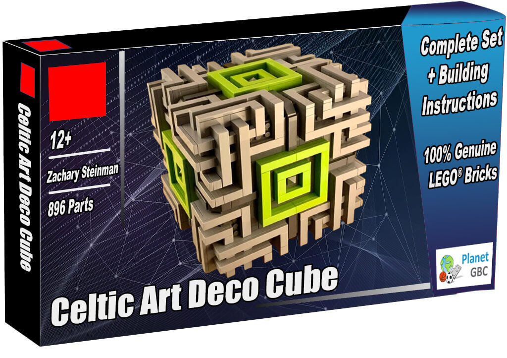Buy this LEGO MOC as a set with 100% genuine LEGO bricks | Celtic Art Deco Cube from Zachary Steinman | Planet GBC | Build a MOC
