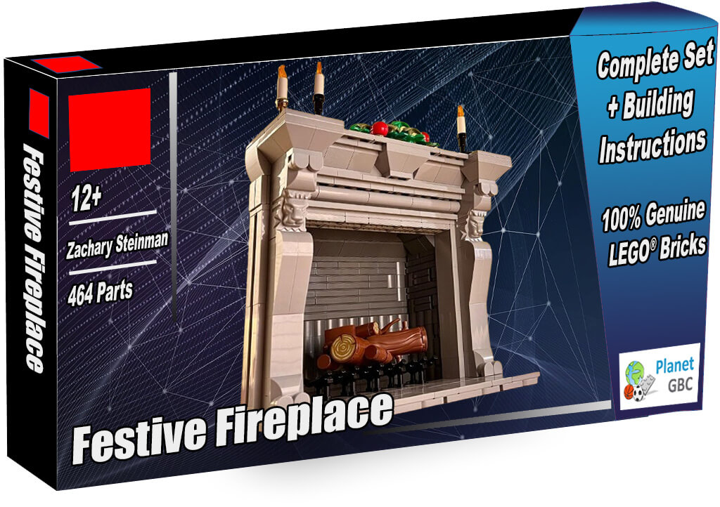 Buy this LEGO MOC as a set with 100% genuine LEGO bricks | Festive Fireplace from Zachary Steinman | Planet GBC | Build a MOC
