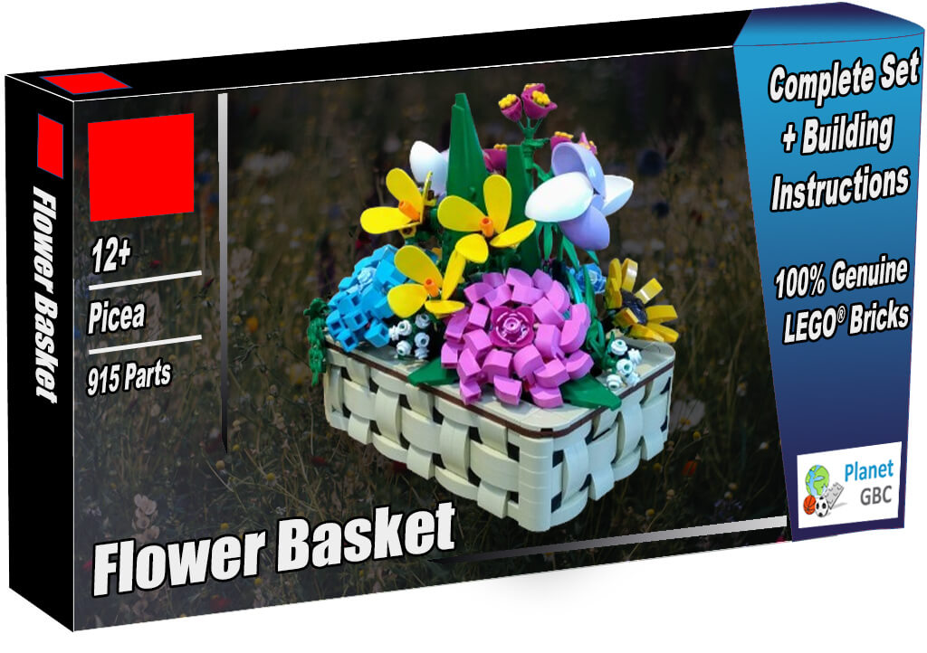 Buy this LEGO MOC as a set with 100% genuine LEGO bricks | Flower Basket from Picea | Planet GBC | Build a MOC