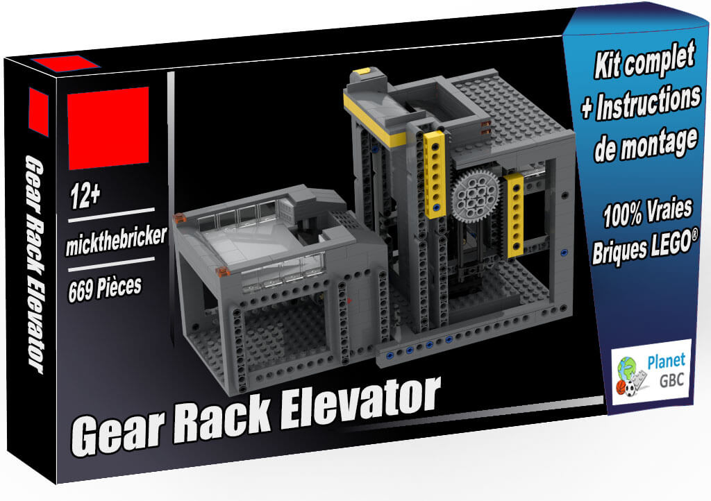 Acheter  ce module GBC en boite avec 100% de vraies briques LEGO | Gear Rack Elevator de mickthebricker | Planet GBC | Build a MOC