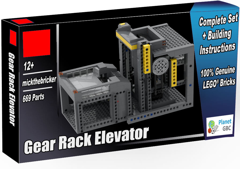 Buy this GBC Module as a set with 100% genuine LEGO bricks | Gear Rack Elevator from mickthebricker | Planet GBC | Build a MOC