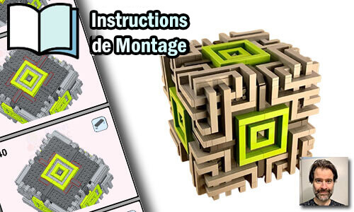 Acheter les instructions de montage pdf MOC LEGO sur PayPal | Celtic Art Deco Cube de Zachary Steinman | Planet GBC