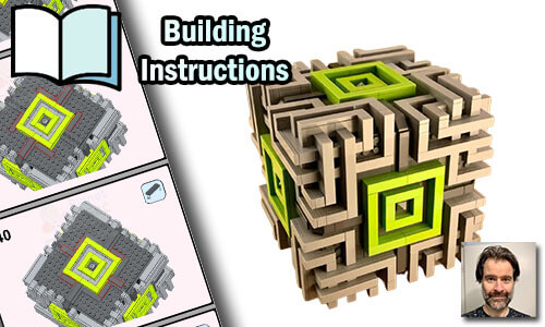 Buy NOW this MOC pdf instructions on PayPal | Celtic Art Deco Cube from Zachary Steinman | Planet GBC