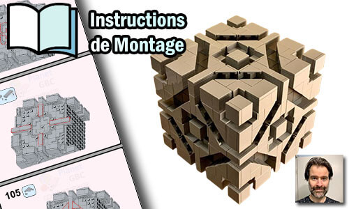Acheter les instructions de montage pdf MOC LEGO sur PayPal | Cube 45 de Zachary Steinman | Planet GBC