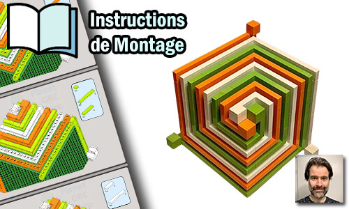Acheter les instructions de montage pdf MOC LEGO sur PayPal | Cube Swirl Variation de Zachary Steinman | Planet GBC