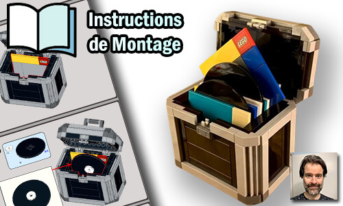 Acheter les instructions de montage pdf MOC LEGO sur PayPal | DJ Record Case de Zachary Steinman | Planet GBC