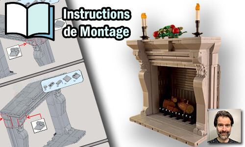 Acheter les instructions de montage pdf MOC LEGO sur PayPal | Festive Fireplace de Zachary Steinman | Planet GBC