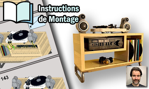 Acheter les instructions de montage pdf MOC LEGO sur PayPal | Vinyl SoundSystem Listening Station de Zachary Steinman | Planet GBC
