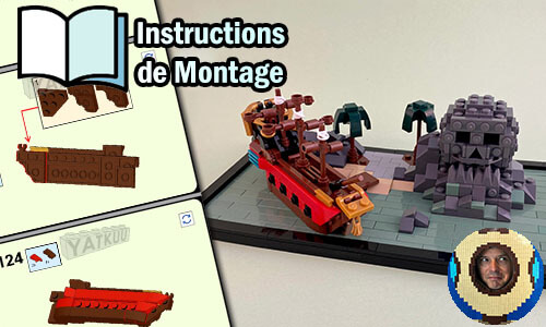 Acheter les instructions de montage pdf MOC LEGO sur PayPal | Mini Skull Rock de Yatkuu | Planet GBC