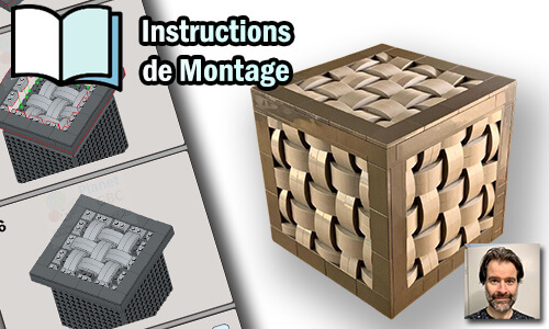 Acheter les instructions de montage pdf MOC LEGO sur PayPal | Woven Basket Cube de Zachary Steinman | Planet GBC