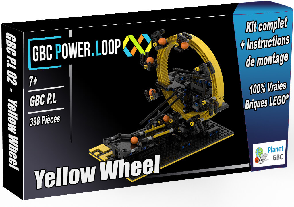 Acheter  ce module GBC en boite avec 100% de vraies briques LEGO | 02-Yellow Wheel de GBC PowerLoop | Planet GBC | Build a MOC