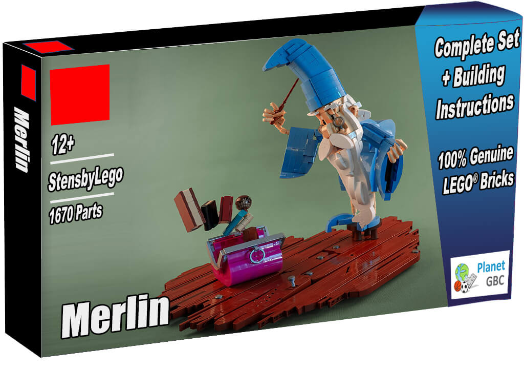 Buy this LEGO MOC as a set with 100% genuine LEGO bricks | Merlin from StensbyLego | Planet GBC | Build a MOC