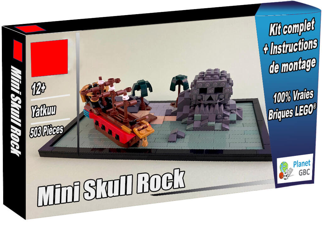 Acheter  ce MOC LEGO en boite avec 100% de vraies briques LEGO | Mini Skull Rock de Yatkuu | Planet GBC | Build a MOC