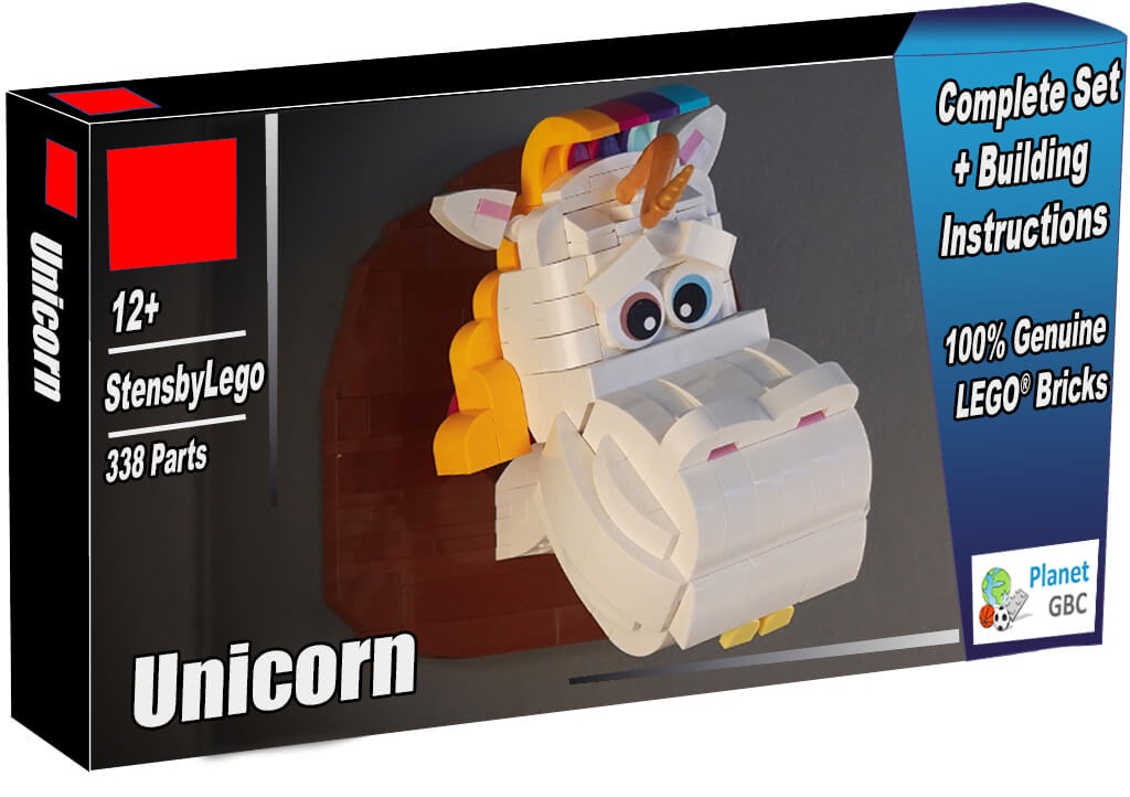 Acheter  ce MOC LEGO en boite avec 100% de vraies briques LEGO | Unicorn de StensbyLego | Planet GBC | Build a MOC