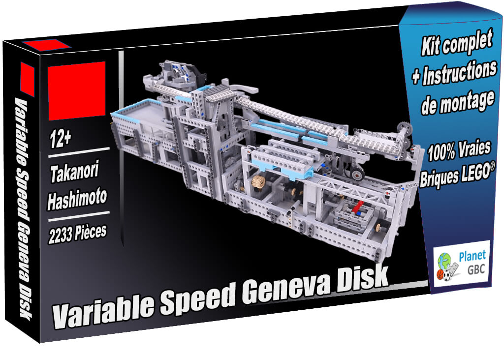 Acheter  ce module GBC en boite avec 100% de vraies briques LEGO | Variable Speed Geneva Disk  de Takanori Hashimoto | Planet GBC | Build a MOC