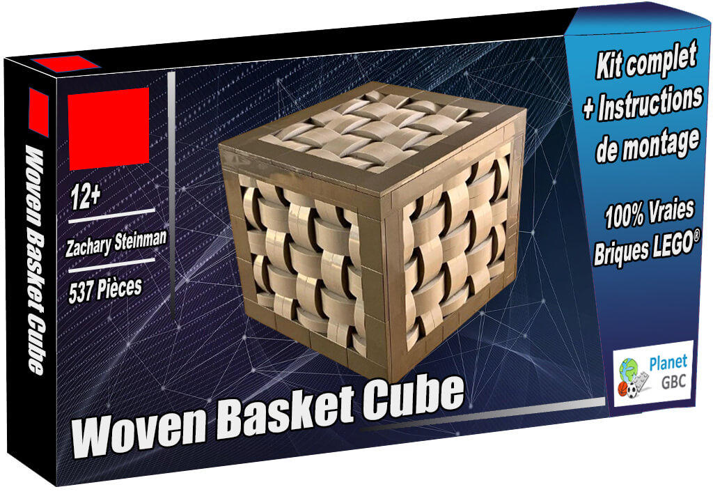 Acheter  ce MOC LEGO en boite avec 100% de vraies briques LEGO | Woven Basket Cube de Zachary Steinman | Planet GBC | Build a MOC