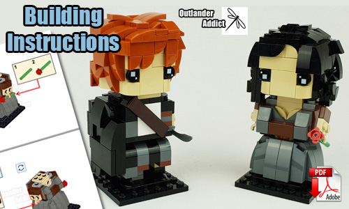 Buy NOW lego brickheadz pdf instructions on PayPal | Outlander - Claire and Jamie Fraser from Outlander Addict | Planet GBC
