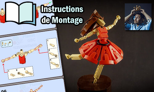 Acheter les instructions de montage pdf MOC LEGO sur PayPal | Red Dress Dancer de StensbyLego | Planet GBC
