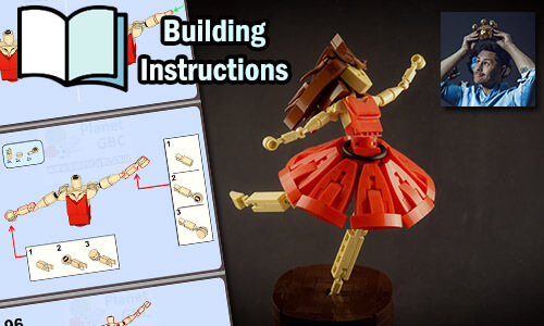 Buy NOW this MOC pdf instructions on PayPal | Red Dress Dancer from StensbyLego | Planet GBC