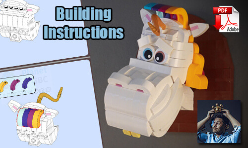 Buy NOW this MOC pdf instructions on PayPal | Unicorn from StensbyLego | Planet GBC