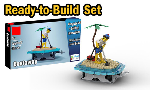 Buy NOW this LEGO Automaton as LEGO Set, with 100% genuine LEGO bricks, on BuildaMOC website | Castaway from TonyFlow76 | Planet GBC