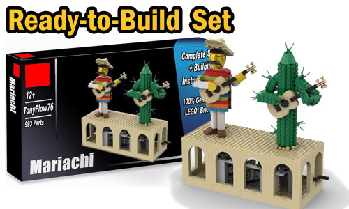 Buy NOW this Automaton as LEGO Set, with 100% genuine LEGO bricks, on BuildaMOC website | Mariachi from TonyFlow76 | Planet GBC