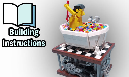Buy NOW pdf building instructions on PayPal for this LEGO Automaton | Bath Time from TonyFlow76 | Planet GBC