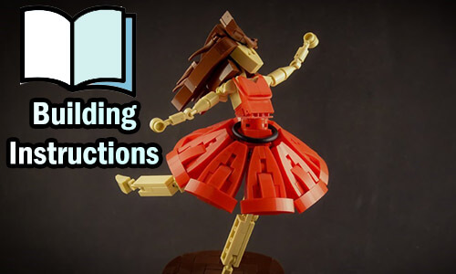 Buy NOW pdf building instructions on PayPal for this LEGO MOC | Red Dress Dancer from StensbyLego | Planet GBC