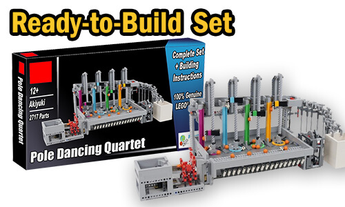 Buy NOW this LEGO GBC as LEGO Set, with 100% genuine LEGO bricks, on BuildaMOC website | Pole Dancing Quartet from Akiyuki | Planet GBC