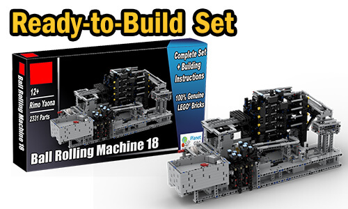 Buy NOW this LEGO GBC as LEGO Set, with 100% genuine LEGO bricks, on BuildaMOC website | GBC Ball Rolling Machine 18 from Rimo Yaona | Planet GBC