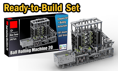 Buy NOW this LEGO GBC as LEGO Set, with 100% genuine LEGO bricks, on BuildaMOC website | GBC Ball Rolling Machine 20 from Rimo Yaona | Planet GBC