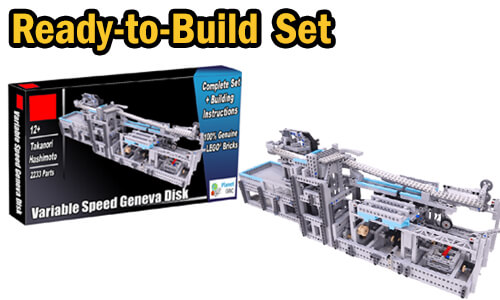 Buy NOW this LEGO GBC as LEGO Set, with 100% genuine LEGO bricks, on BuildaMOC website | Variable Speed Geneva Disk  from Takanori Hashimoto | Planet GBC