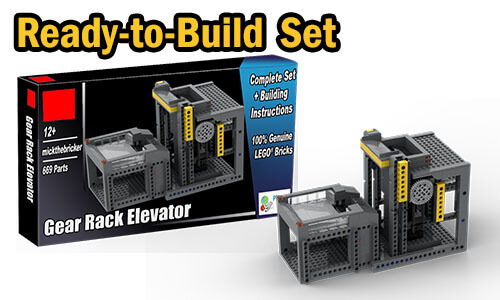 Buy NOW this LEGO GBC as LEGO Set, with 100% genuine LEGO bricks, on BuildaMOC website | Gear Rack Elevator from mickthebricker | Planet GBC