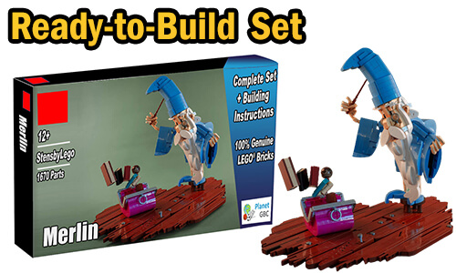 Buy NOW this LEGO MOC as LEGO Set, with 100% genuine LEGO bricks, on BuildaMOC website | Merlin from StensbyLego | Planet GBC