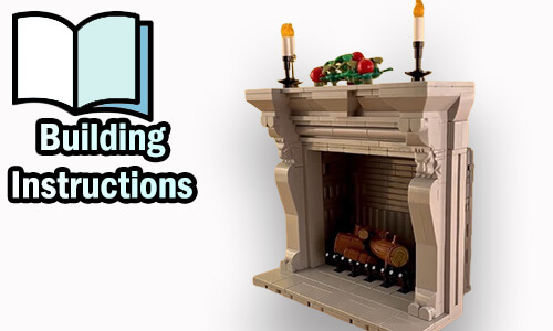 Buy NOW pdf building instructions on PayPal for this LEGO MOC | Festive Fireplace from Zachary Steinman | Planet GBC