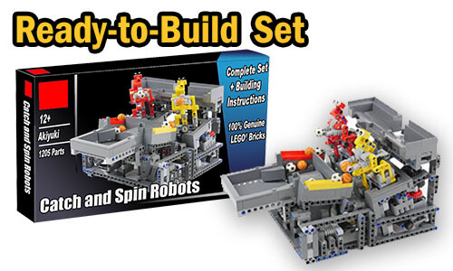 Buy NOW this LEGO GBC as LEGO Set, with 100% genuine LEGO bricks, on BuildaMOC website | Catch and Spin Robots from Akiyuki | Planet GBC