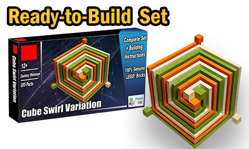 Buy NOW this LEGO MOC as LEGO Set, with 100% genuine LEGO bricks, on BuildaMOC website | Cube Swirl Variation from Zachary Steinman | Planet GBC