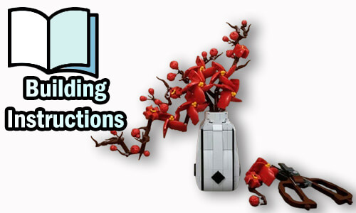 Buy NOW pdf building instructions on PayPal for this LEGO MOC | Cherry Blossom Ikebana from Picea | Planet GBC