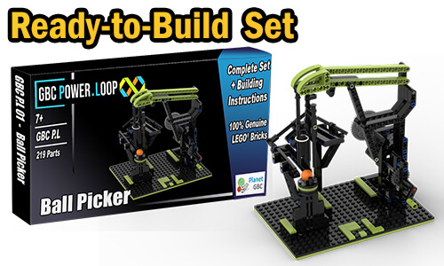 Buy NOW this LEGO GBC as LEGO Set, with 100% genuine LEGO bricks, on BuildaMOC website | 01-Ball Picker from GBC PowerLoop | Planet GBC