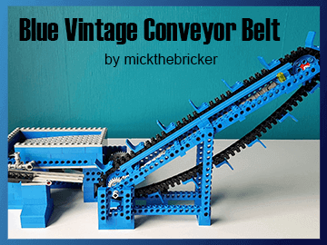 LEGO GBC - Blue Vintage Conveyor Belt - FREE instructions on Planet GBC
