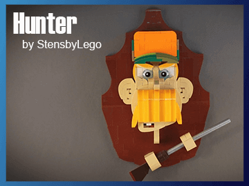 LEGO MOC - Hunter Trophy (Taxidermy) - building instructions and LEGO kit - StensbyLego - Planet GBC