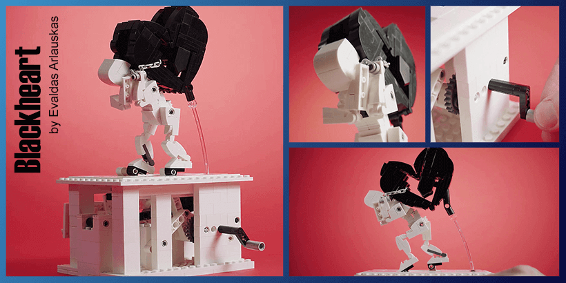 LEGO Blackheart Automata | a brick automaton designed by Evaldas Arlauskas | available on Planet GBC