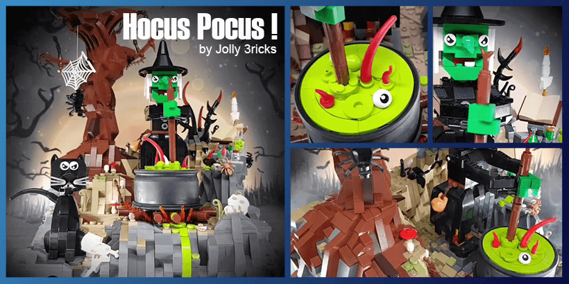 Hocus Pocus! a musical LEGO Automaton designed by Jolly Bricks (3ricks) - Halloween and Witches are on Planet GBC