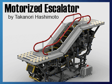 LEGO motorized escalator - a LEGO Technic automaton by Takanori Hashimoto - Planet GBC