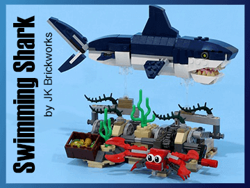 Lego Automaton - Swimming Shark - FREE instructions on Planet GBC