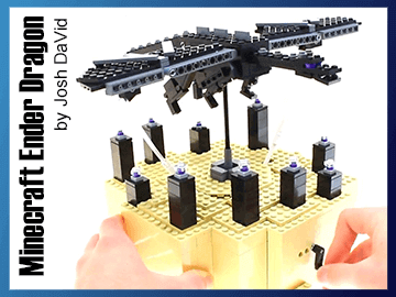 MOC LEGO - Minecraft Ender Dragon on Planet GBC