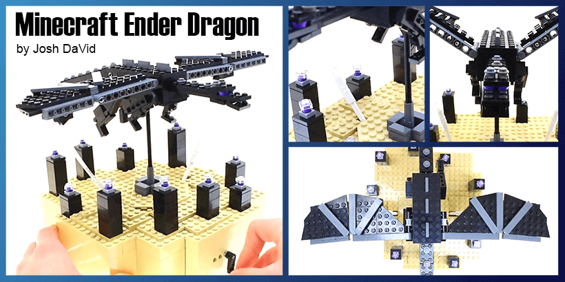 LEGO Minecraft - The Ender Dragon LEGO Automaton, a LEGO kinetic sculpture from Josh DaVid - Planet GBC